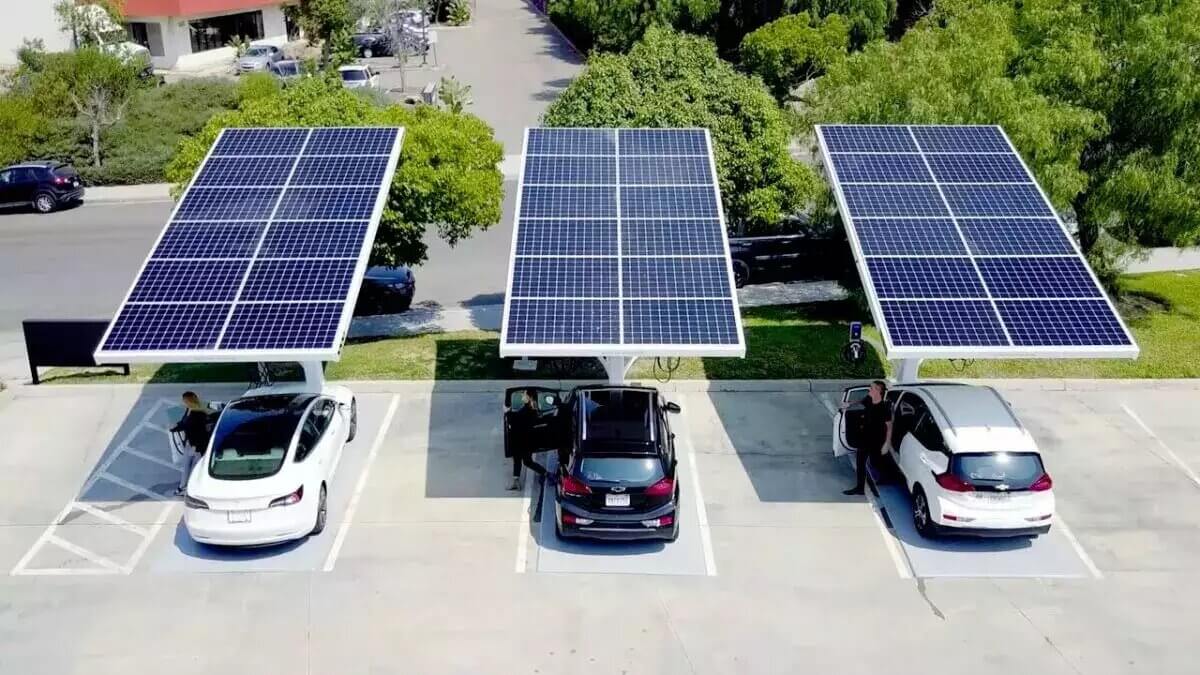Solar Panels Electric Car