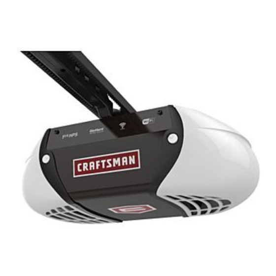 Craftsman Garage Door Opener With Battery Backup Manual