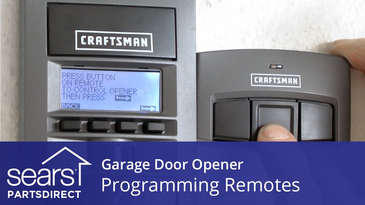 How To Pair Craftsman Garage Door Opener With Remote