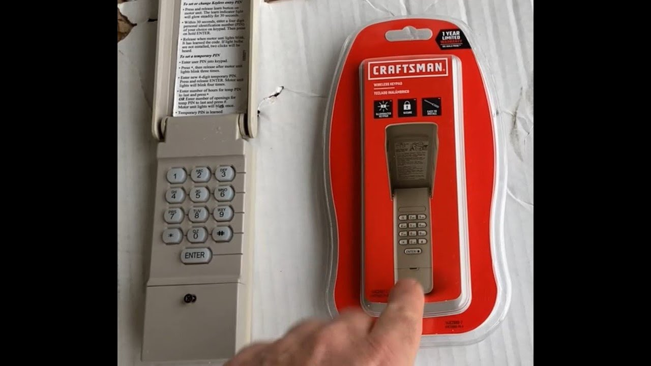 Replacement Craftsman Garage Door Opener Keypad