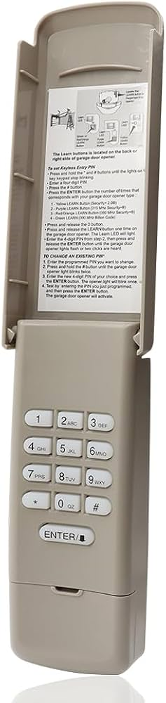 Craftsman Garage Door Opener Keypad Password Reset