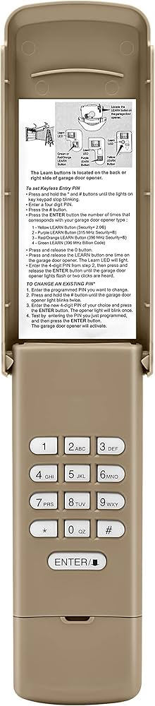 How To Program Wireless Keypad For Craftsman Garage Door Opener