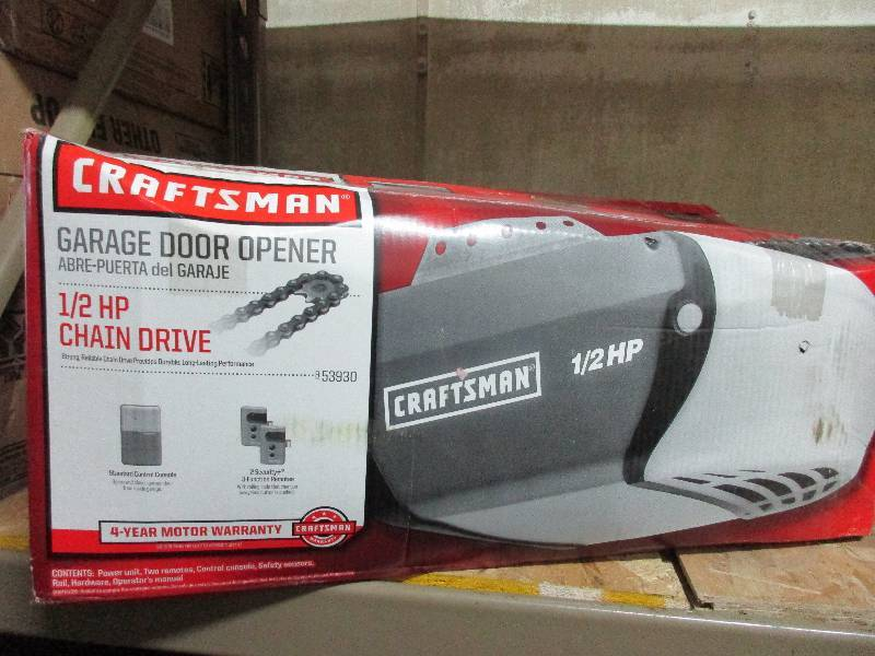 Craftsman 1/2 Hp Chain Drive Garage Door Opener 53920