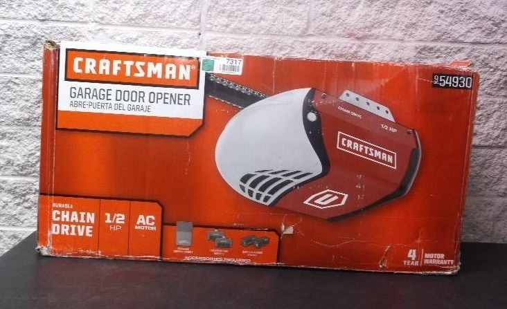 Craftsman 1/2 Hp Chain Drive Garage Door Opener 54930