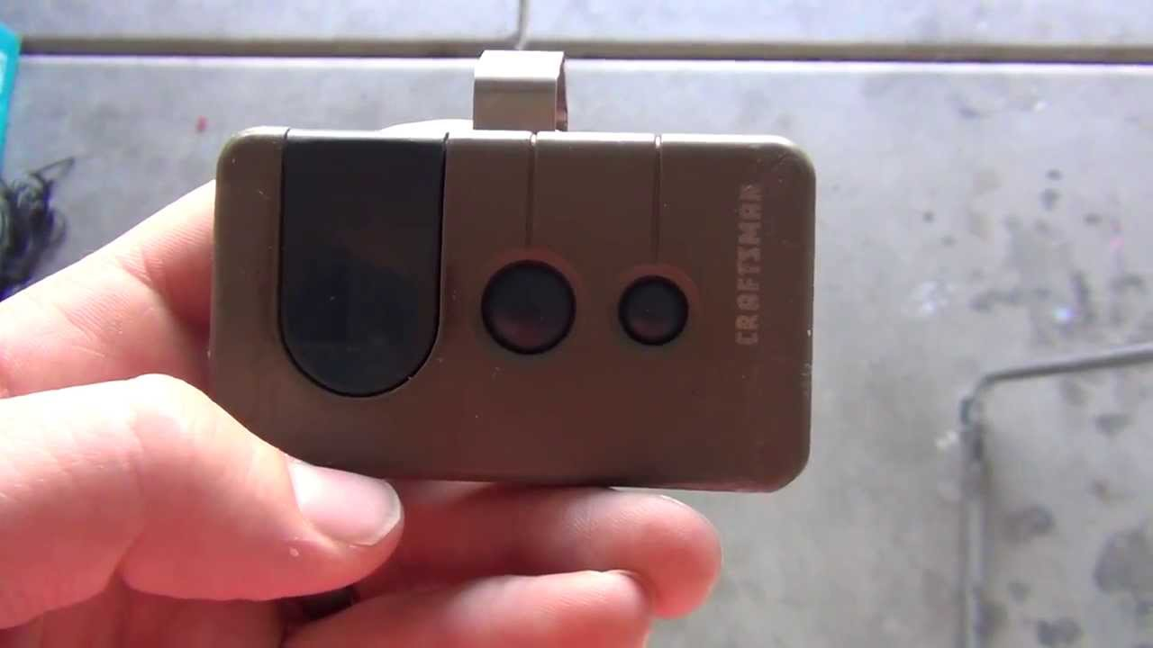 How To Program Old Craftsman Garage Door Opener Remote