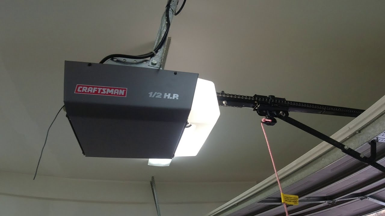 Attaching Craftsman 1/2 Hp Garage Door Opener To Door