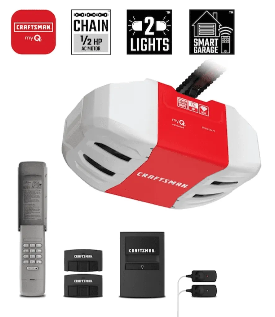 Craftsman 1-1/4 Hp Belt Drive Wifi Compatible Garage Door Opener