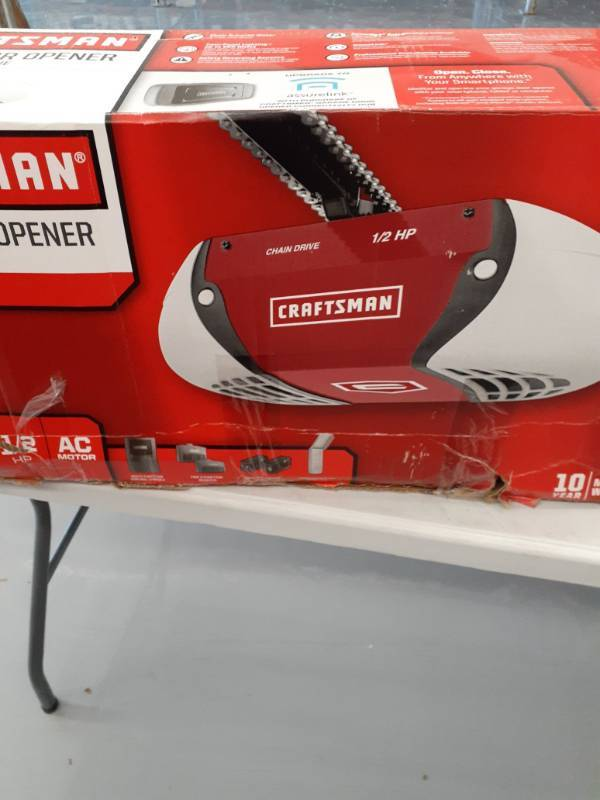 Craftsman Chain Drive Garage Door Opener 1/2Hp With Remotes 00954985