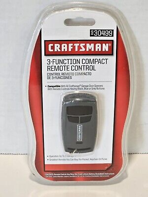 Craftsman Garage Door Opener 3-Function Compact Key Chain Remote Control