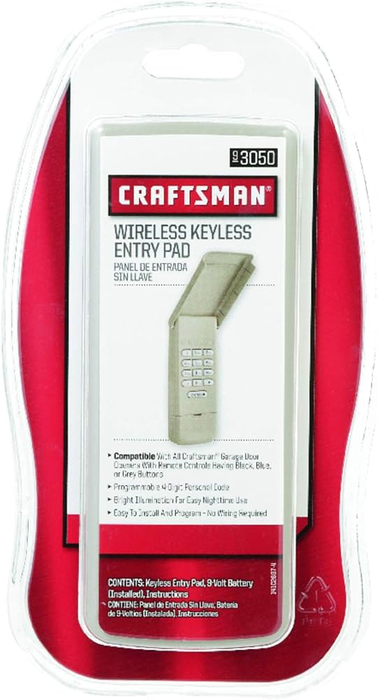 image 25 Craftsman Wireless Keyless Entry Pad Garage Door Opener Model 3050